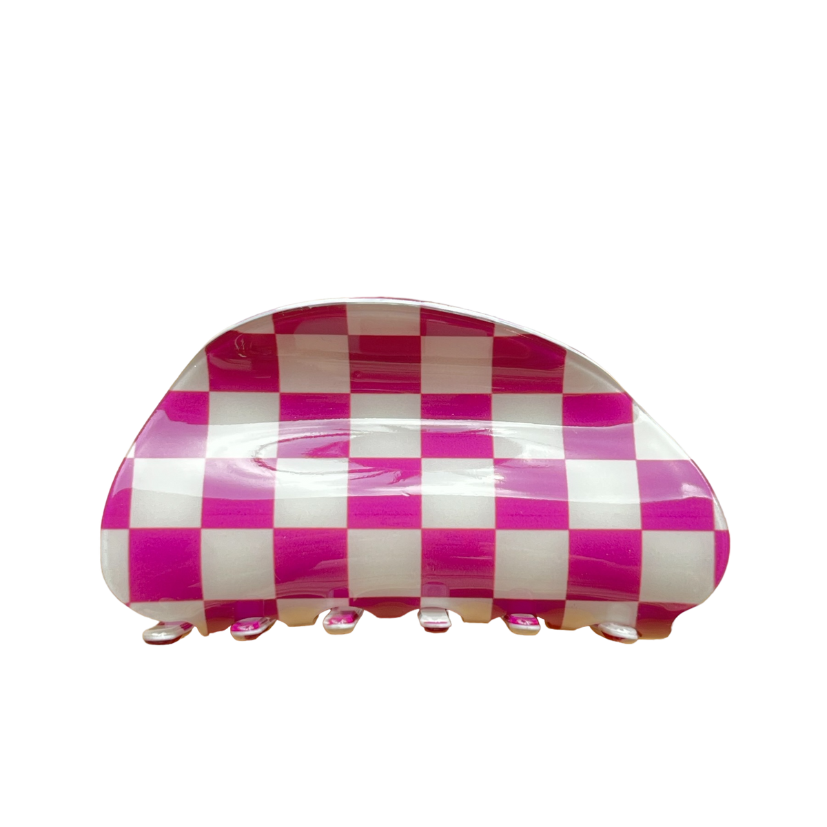 Round Checker Hair Claw – The Makers LLC